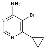 5-BROMO-6-CYCLOPROPYLPYRIMIDIN-4-AMINE Structure
