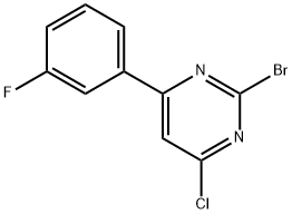 2-Bromo-4-chloro-6-(3-fluorophenyl)pyrimidine Structure