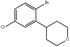 4-Chloro-2-(4-tetrahydropyranyl)bromobenzene Structure