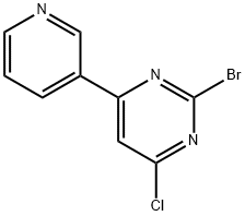 2-Bromo-4-chloro-6-(3-pyridyl)pyrimidine 구조식 이미지