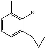 6-(cyclopropyl)-2-(methyl)bromobenzene 구조식 이미지