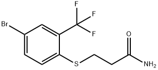 3-(4-bromo-2-trifluoromethyl-phenylsulfanyl)propionamide Structure
