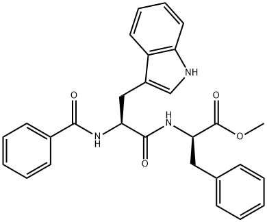 D-Phenylalanine, N-benzoyl-L-tryptophyl-, methyl ester Structure