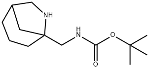 tert-butyl N-({6-azabicyclo[3.2.1]octan-5-yl}methyl)carbamate Structure