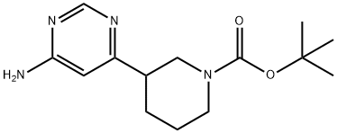 4-Amino-6-(N-Boc-piperidin-3-yl)pyrimidine Structure