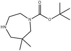 TERT-BUTYL 6,6-DIMETHYL-1,4-DIAZEPANE-1-CARBOXYLATE Structure