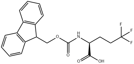 2-(2-((9H-fluoren-9-yl)oxy)acetamido)-5,5,5-trifluoropentanoic acid Structure