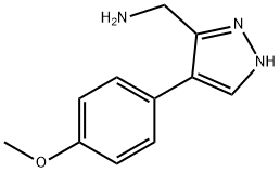 1H-Pyrazole-3-methanamine, 4-(4-methoxyphenyl)- Structure