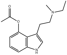 1H-Indol-4-ol, 3-[2-(ethylmethylamino)ethyl]-, 4-acetate Structure
