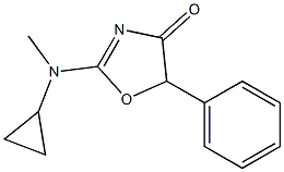 2-(N-cyclopropyl-N-methylamino)-5-phenyloxazol-4(5H)-one 구조식 이미지