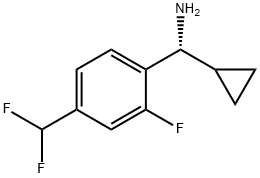 (R)-cyclopropyl(4-(difluoromethyl)-2-fluorophenyl)methanamine 구조식 이미지