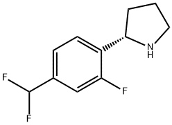 (2S)-2-[4-(DIFLUOROMETHYL)-2-FLUOROPHENYL]PYRROLIDINE Structure