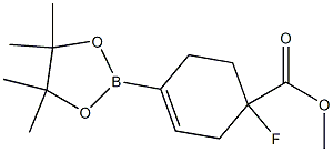methyl 1-fluoro-4-(4,4,5,5-tetramethyl-1,3,2-dioxaborolan-2-yl)cyclohex-3-enecarboxylate 구조식 이미지