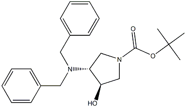 tert-butyl (3R,4R)-3-(dibenzylamino)-4-hydroxypyrrolidine-1-carboxylate Structure