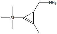 [2-methyl-3-(trimethylsilyl)cycloprop-2-en-1-yl]methanamine Structure