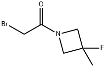 2-bromo-1-(3-fluoro-3-methyl-azetidin-1-yl)ethanone Structure