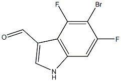 5-bromo-4,6-difluoro-1H-indole-3-carbaldehyde 구조식 이미지