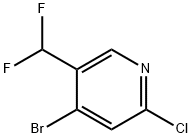 Pyridine, 4-bromo-2-chloro-5-(difluoromethyl)- Structure