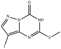 Pyrazolo[1,5-a]-1,3,5-triazin-4(3H)-one, 8-iodo-2-(methylthio)- 구조식 이미지