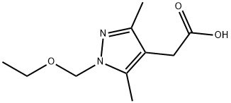 2-[1-(ethoxymethyl)-3,5-dimethyl-1H-pyrazol-4-yl]acetic acid Structure