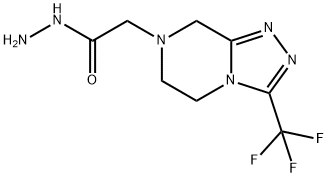2-(3-(Trifluoromethyl)-5,6-dihydro-[1,2,4]triazolo[4,3-a]pyrazin-7(8H)-yl)acetohydrazide hydrochloride Structure
