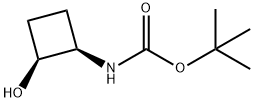 tert-butyl N-[(1R,2S)-2-hydroxycyclobutyl]carbamate Structure