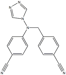 Benzonitrile, 4-[[(4-cyanophenyl)methyl]-4H-1,2,4-triazol-4-ylamino]- Structure