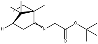 tert-butyl 2-((E)-((1S, 4S)-1,7,7-trimethylbicyclo[2.2.1]heptan-2-ylidene)amino)acetate Structure