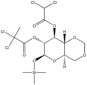 (4aR,6S,7R,8S,8aR)-8-[(2,2-dichloroacetyl)oxy]-2-methyl-6-[(trimethylsilyl)oxy]-hexahydro-2H-pyrano[3,2-d][1,3]dioxin-7-yl 2,2-dichloroacetate Structure