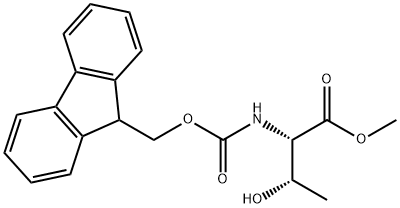 METHYL (2S,3S)-2-{[(9H-FLUOREN-9-YLMETHOXY)CARBONYL]AMINO}-3-HYDROXYBUTANOATE 구조식 이미지