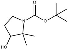 tert-butyl 3-hydroxy-2,2-dimethylpyrrolidine-1-carboxylate 구조식 이미지