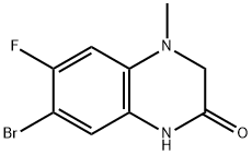 7-bromo-6-fluoro-4-methyl-3,4-dihydroquinoxalin-2(1H)-one Structure