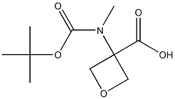 3-[Boc-(methyl)amino]-3-oxetanecarboxylic acid 구조식 이미지