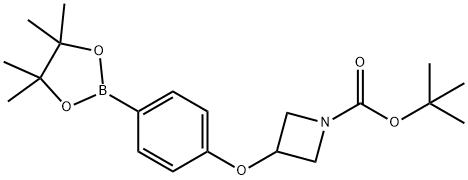 tert-Butyl 3-[4-(tetramethyl-1,3,2-dioxaborolan-2-yl)phenoxy]azetidine-1-carboxylate Structure