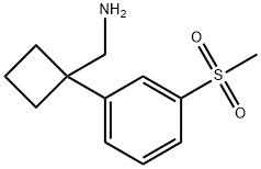 1-[3-(Methylsulfonyl)phenyl]cyclobutanemethanamine 구조식 이미지