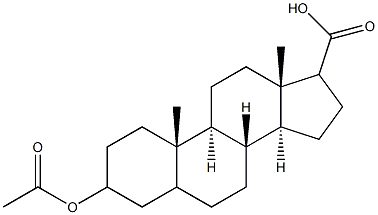 3-(acetyloxy)androstane-17-carboxylic acid Structure