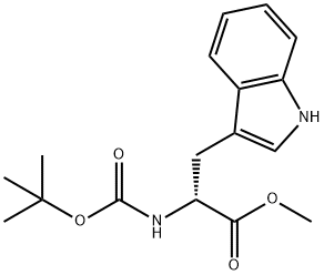 methyl (2R)-3-(1H-indol-3-yl)-2-[(2-methylpropan-2-yl)oxycarbonylamino]propanoate 구조식 이미지