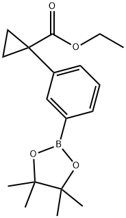 Ethyl 1-(3-(4,4,5,5-tetramethyl-1,3,2-dioxaborolan-2-yl)phenyl)cyclopropane-1-carboxylate Structure