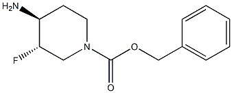 benzyl (3S,4S)-4-amino-3-fluoropiperidine-1-carboxylate 구조식 이미지