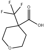 4-(trifluoromethyl)oxane-4-carboxylic acid 구조식 이미지