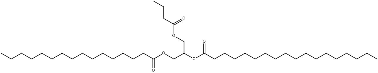 1-Palmitoyl-2-Stearoyl-3-Butyryl-rac-glycerol Structure