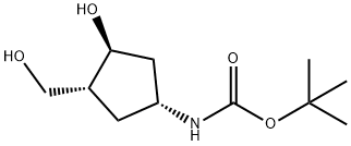 (1S,2R,4R)-4-(Boc-amino)-2-(hydroxymethyl)cyclopentanol Structure