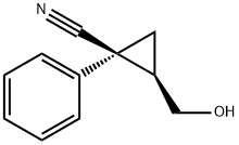 (1S,2R)-2-(hydroxyMethyl)-1-phenylcyclopropanecarbonitrile Structure