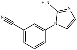 3-(2-amino-1H-imidazol-1-yl)benzonitrile 구조식 이미지