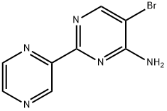 4-Amino-5-bromo-2-(pyrazin-2-yl)pyrimidine Structure