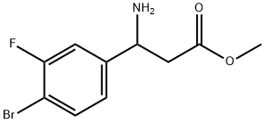 METHYL 3-AMINO-3-(4-BROMO-3-FLUOROPHENYL)PROPANOATE Structure