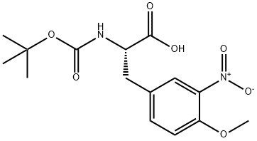 N-[(1,1-dimethylethoxy)carbonyl]-O-methyl-3-nitro- L-Tyrosine 구조식 이미지