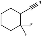 2,2-DIFLUOROCYCLOHEXANE-1-CARBONITRILE Structure