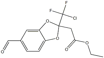 ethyl {2-[chloro(difluoro)methyl]-5-formyl-1,3-benzodioxol-2-yl}acetate 구조식 이미지