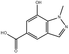 7-hydroxy-1-methyl-1H-indazole-5-carboxylic acid 구조식 이미지